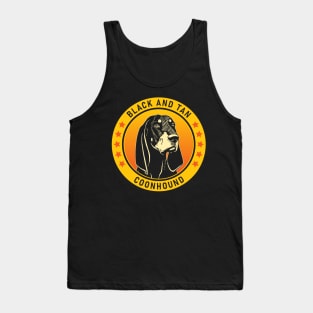 Black and Tan Coonhound Dog Portrait Tank Top